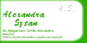 alexandra sztan business card