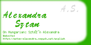 alexandra sztan business card
